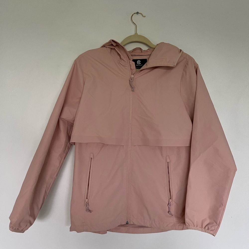 Pink rain jacket
